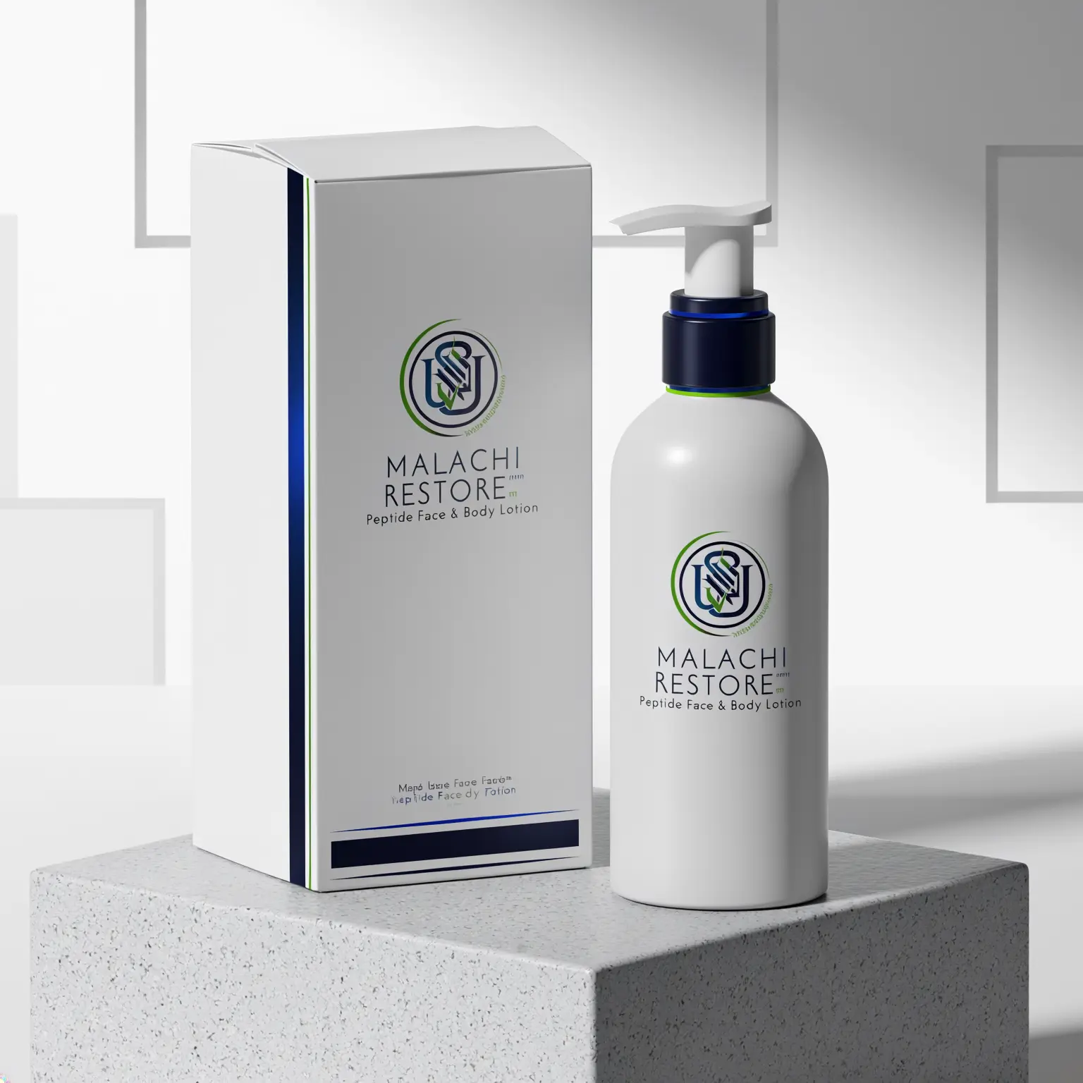 MALACHI RESTORE™ Peptide Face & Body Lotion product photography