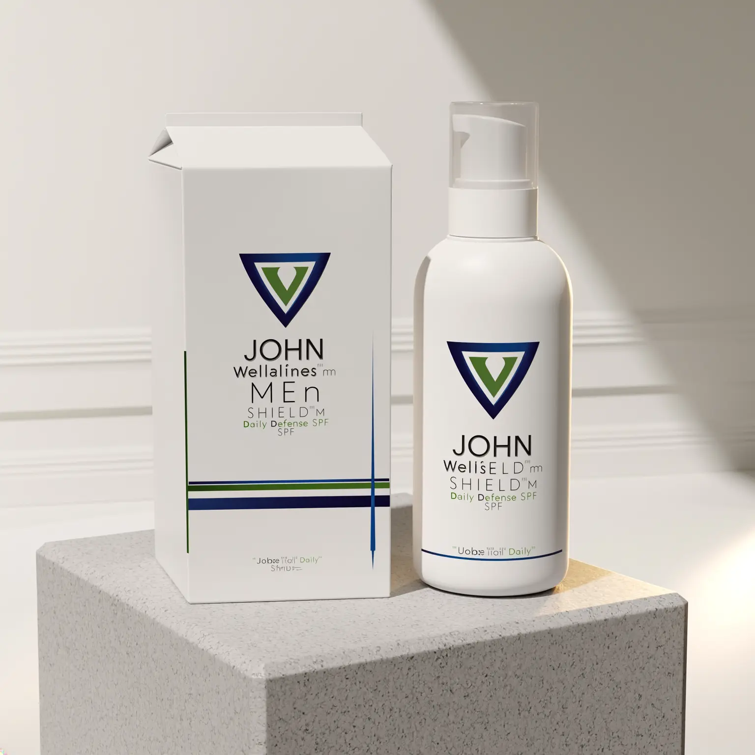JOHN SHIELD™ Daily Defense SPF product photography